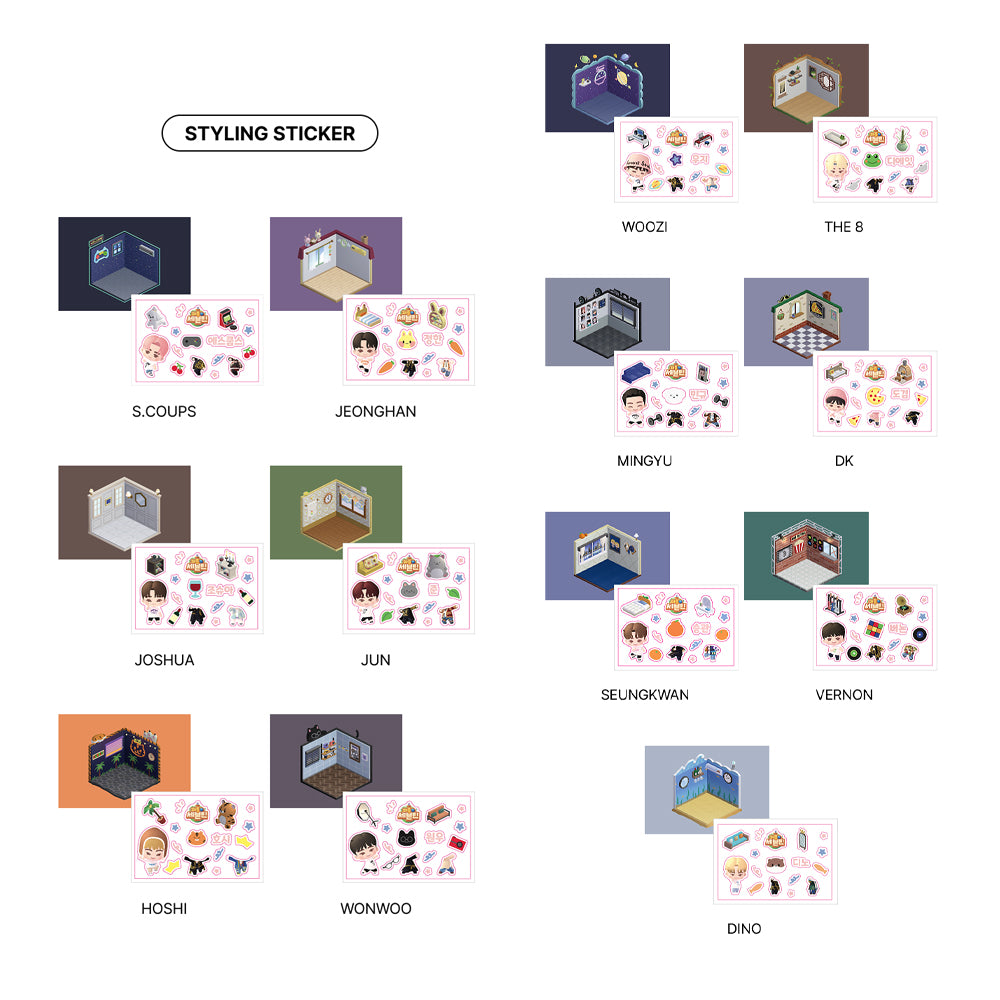 SEVENTEEN - Puzzle SEVENTEEN: Acrylic Diorama & Styling Sticker Set