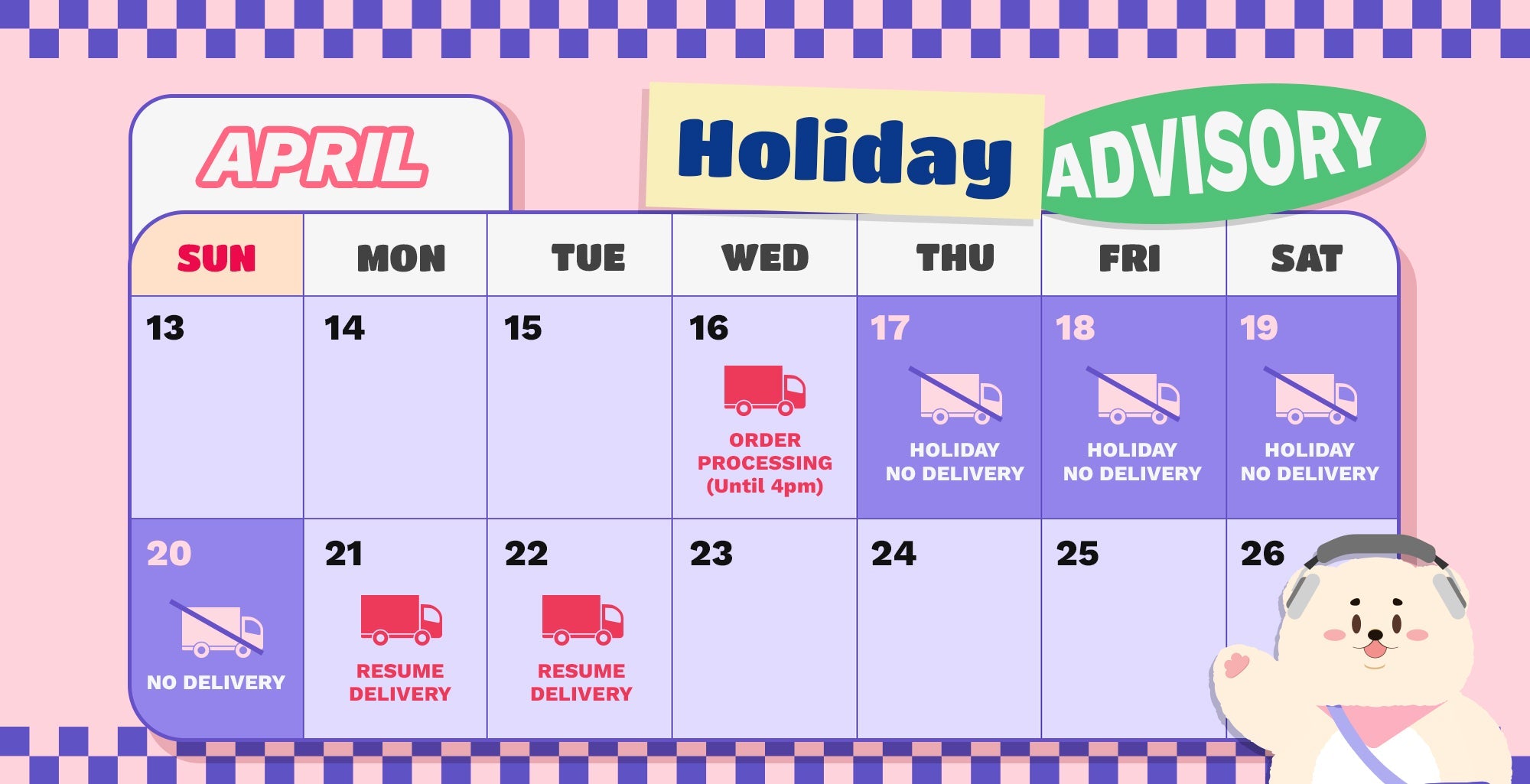 CNA K-Pop Holiday Advisory: Holy Week 2025