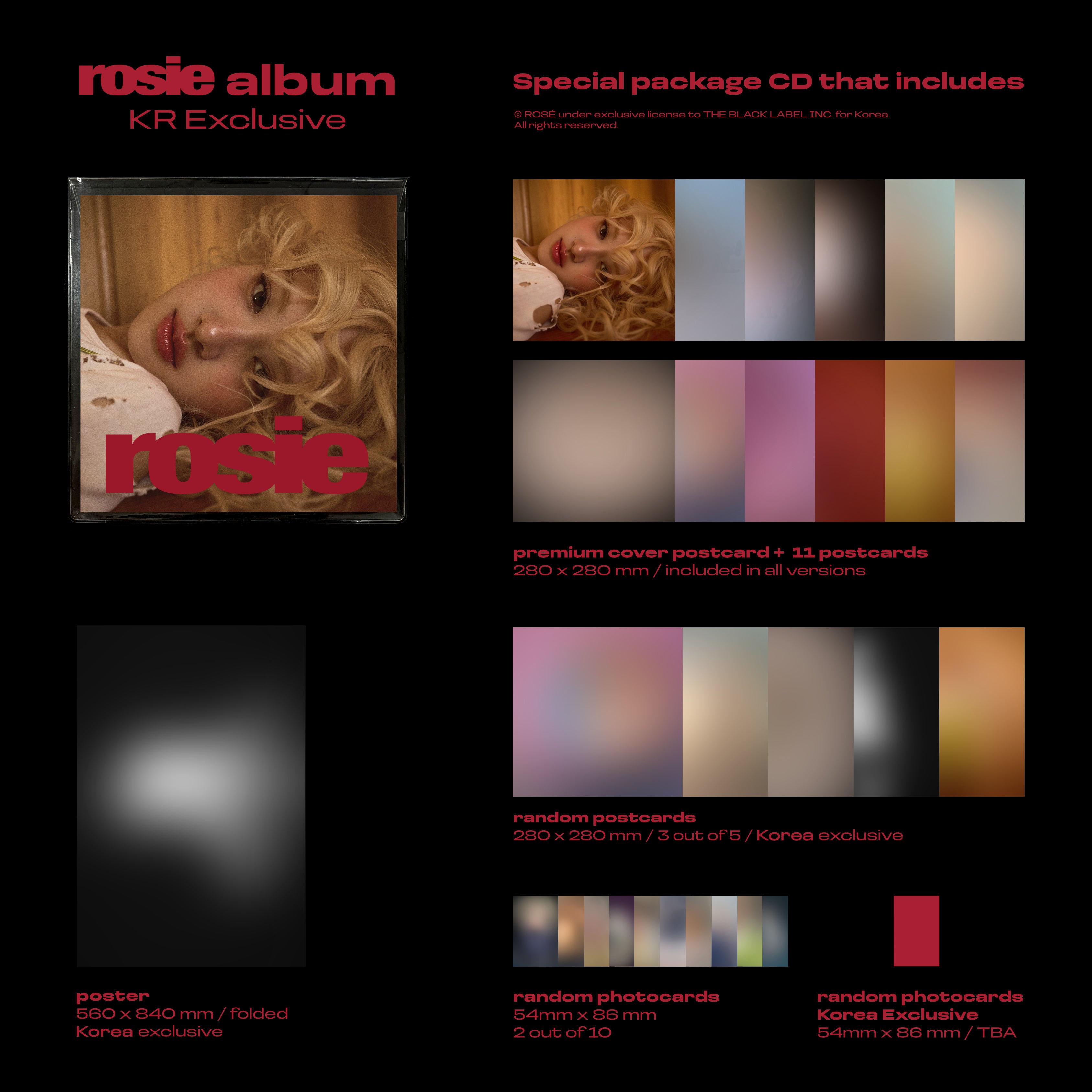 [PRE-ORDER] ROSÉ - ROSIE (KR Exclusive Ver.) 1st Studio Album