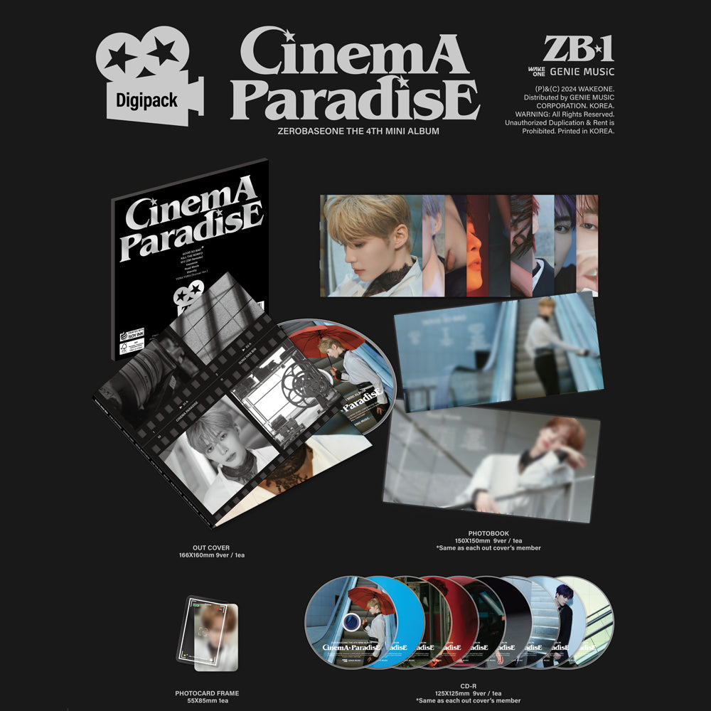 ZEROBASEONE - Cinema Paradise (Digipack Ver.) 4th Mini Album