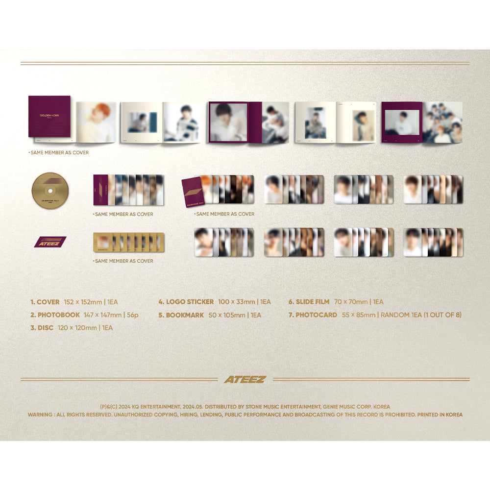 ATEEZ - Golden Hour Part. 1 (Digipak Ver.) 10th Mini Album