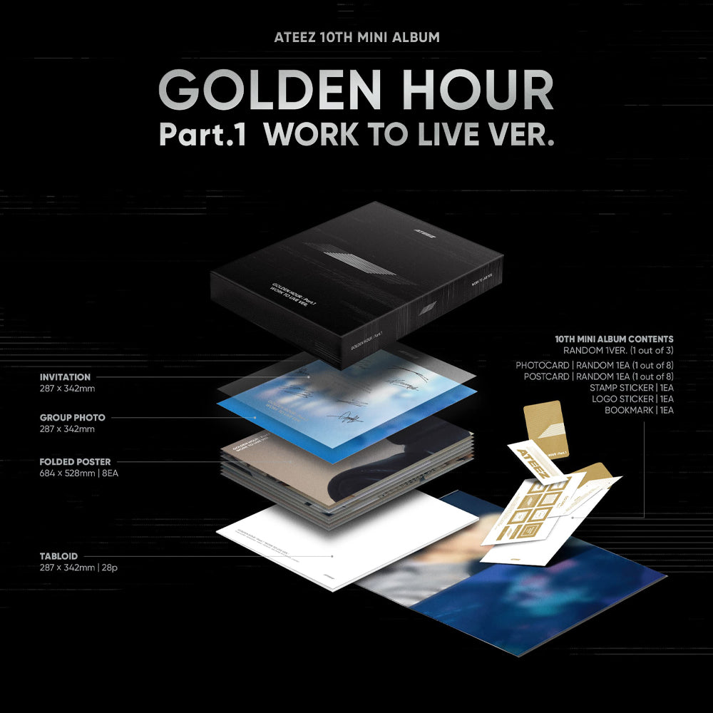 ATEEZ - Golden Hour Part.1 (Work to Live Ver.) 10th Mini Album