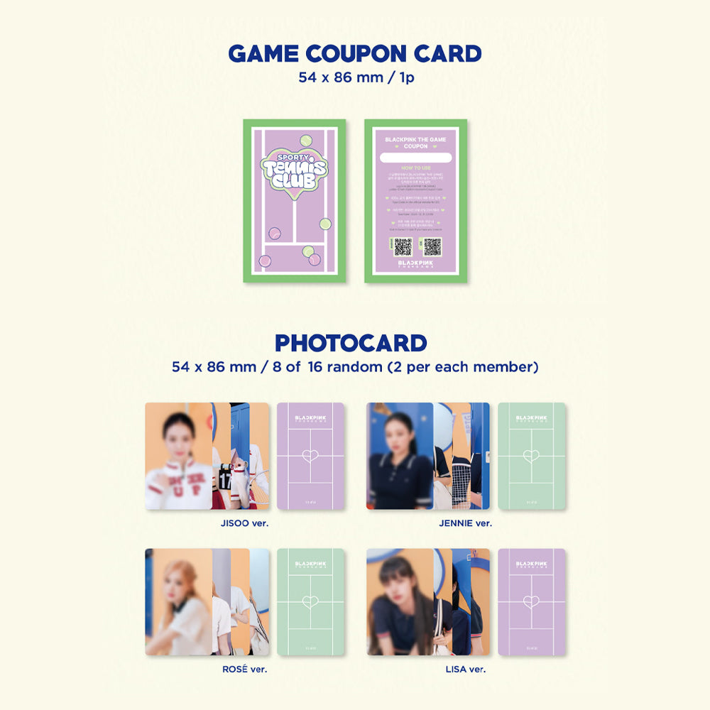 BLACKPINK - The Game Sporty Blackpink Photocard Collection