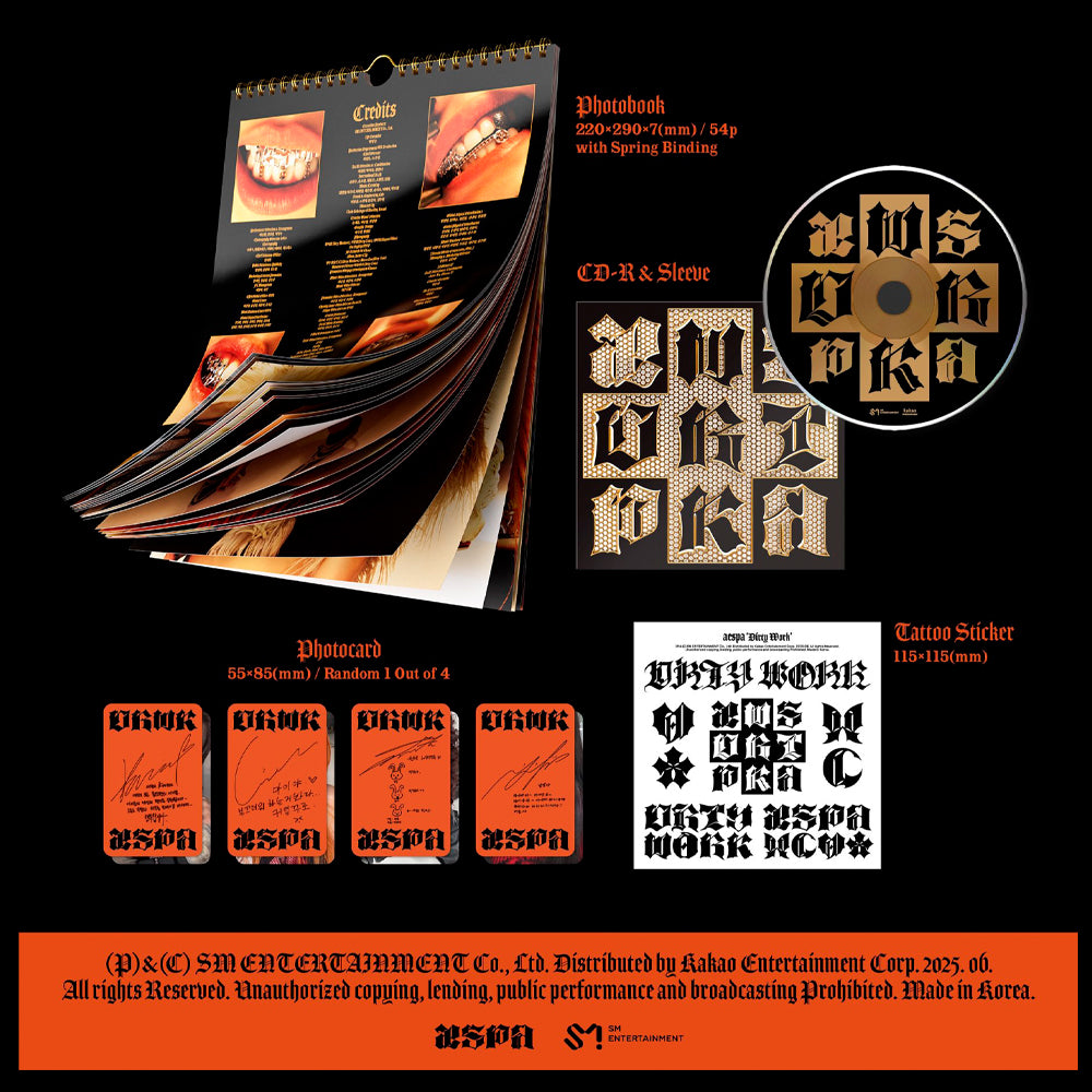 AESPA - Dirty Work (Dirty Worker Ver.) Single Album – CNA K-Pop