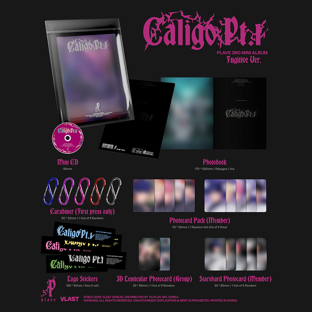 [PRE-ORDER] PLAVE - Caligo Pt. 1 (Fugitive Ver.) 3rd Mini Album