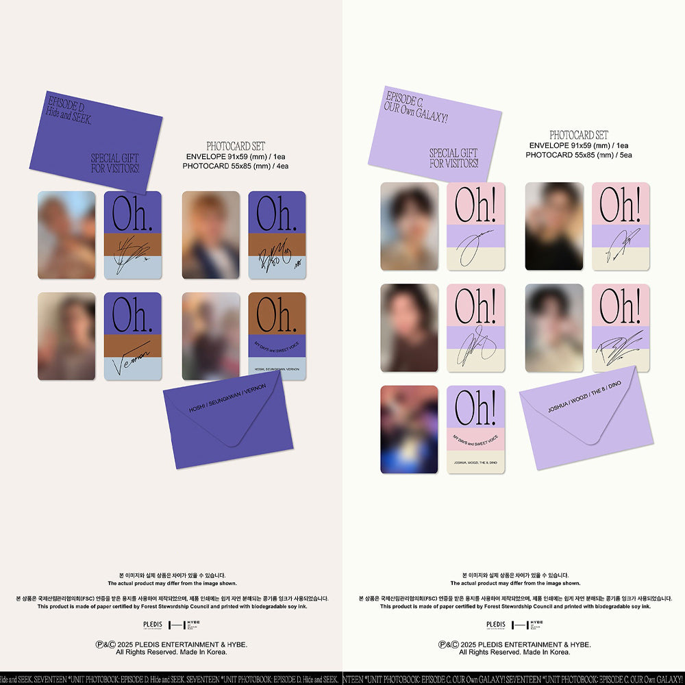 SEVENTEEN - Oh, My Days and Sweet Voice Unit Photobook (Episode A, B, C, D)