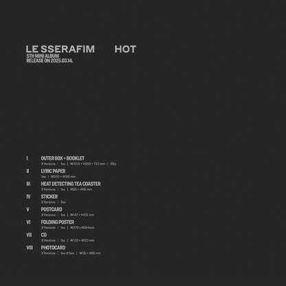 [PRE-ORDER] LE SSERAFIM - HOT (5th Mini Album) with WITHMUU POB