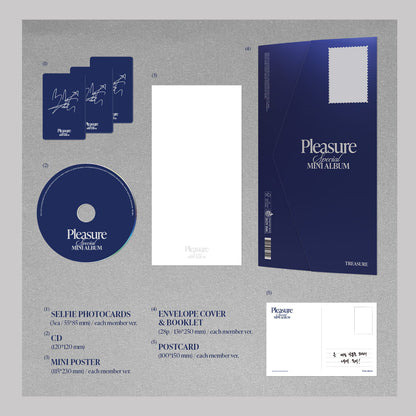 [PRE-ORDER] TREASURE - Pleasure Special Mini Album (BLUE Ver.) with MAKESTAR POB