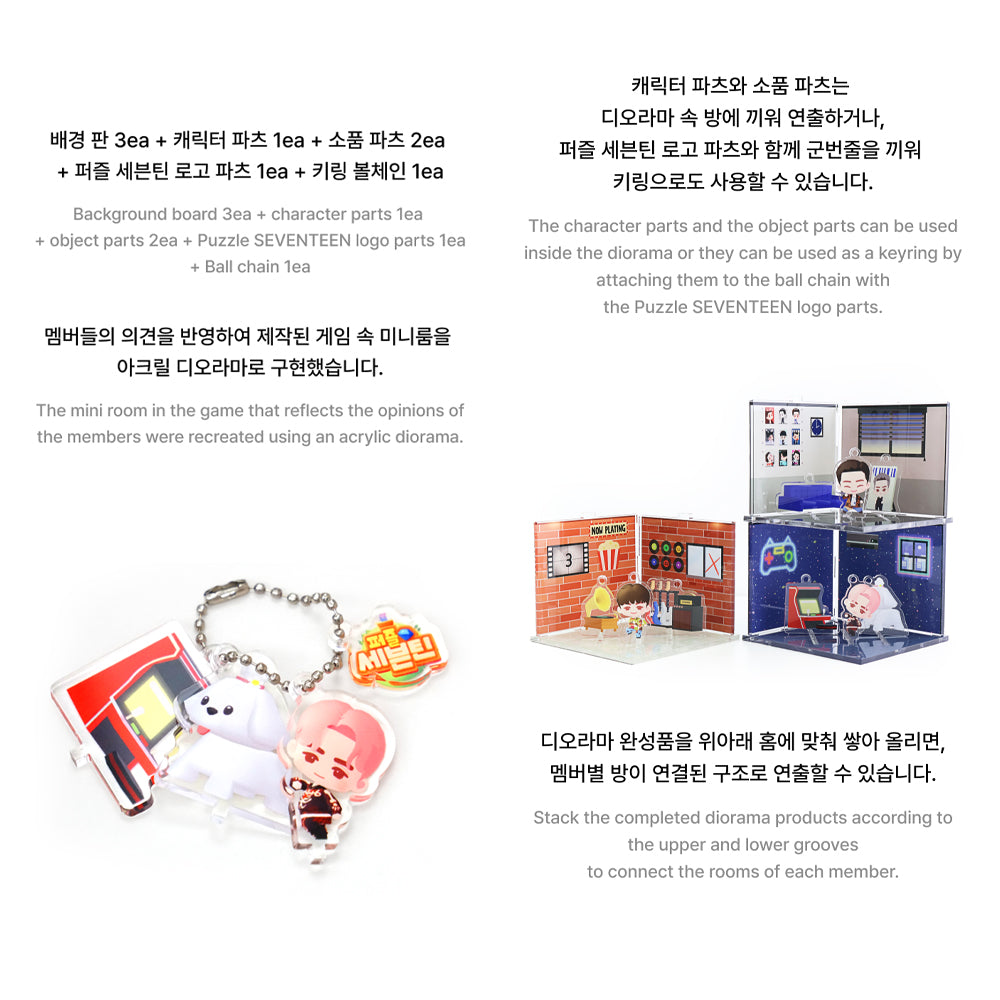 SEVENTEEN - Puzzle SEVENTEEN: Acrylic Diorama & Styling Sticker Set