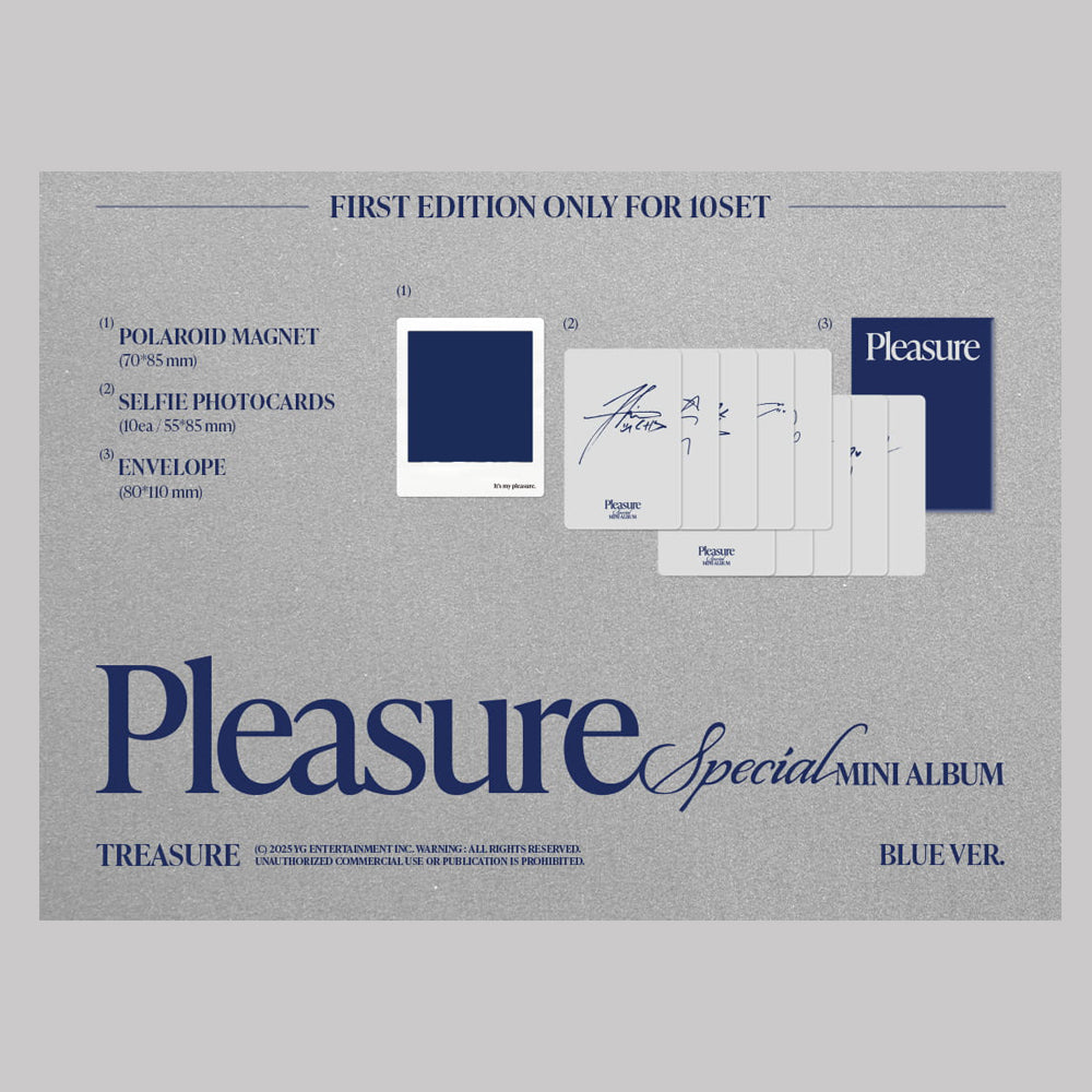 [PRE-ORDER] TREASURE - Pleasure Special Mini Album (BLUE Ver.) with MAKESTAR POB