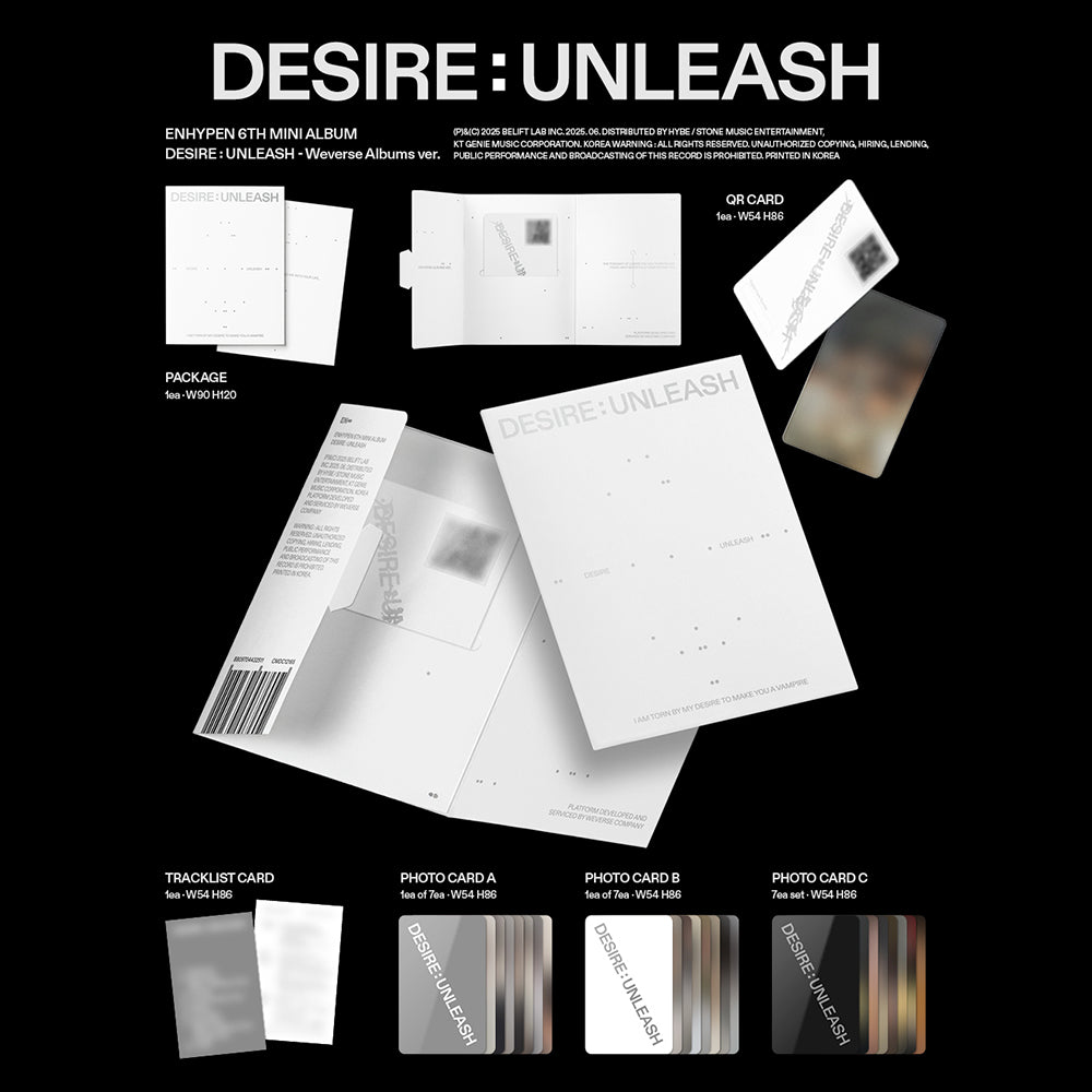 ENHYPEN - DESIRE: UNLEASH (Weverse Albums Ver.) 6th Mini Album