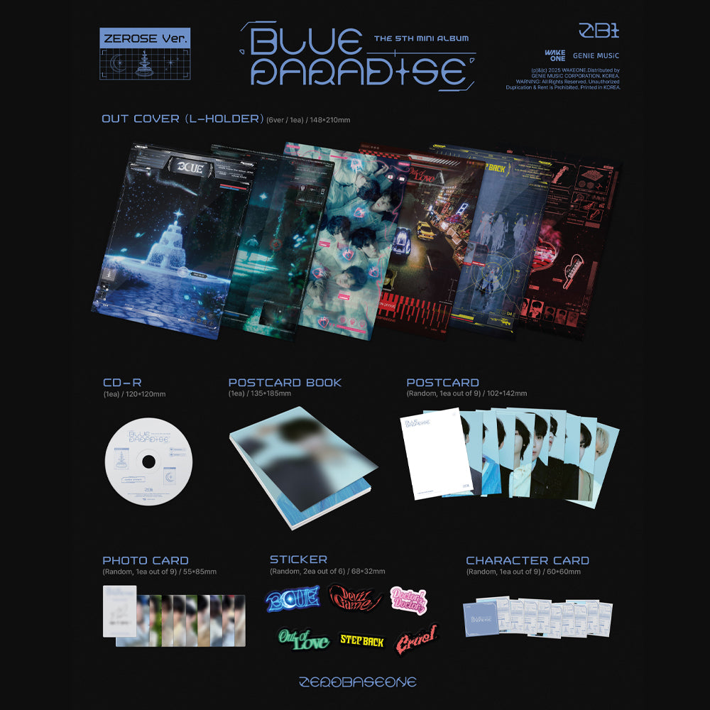 [PRE-ORDER] ZEROBASEONE - Blue Paradise (ZEROSE Ver.) 5th Mini Album