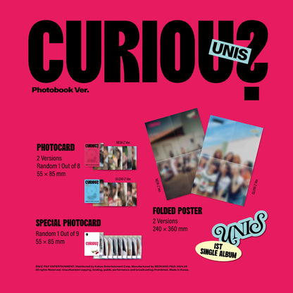 UNIS - Curious (Photobook Ver.) 1st Single Album