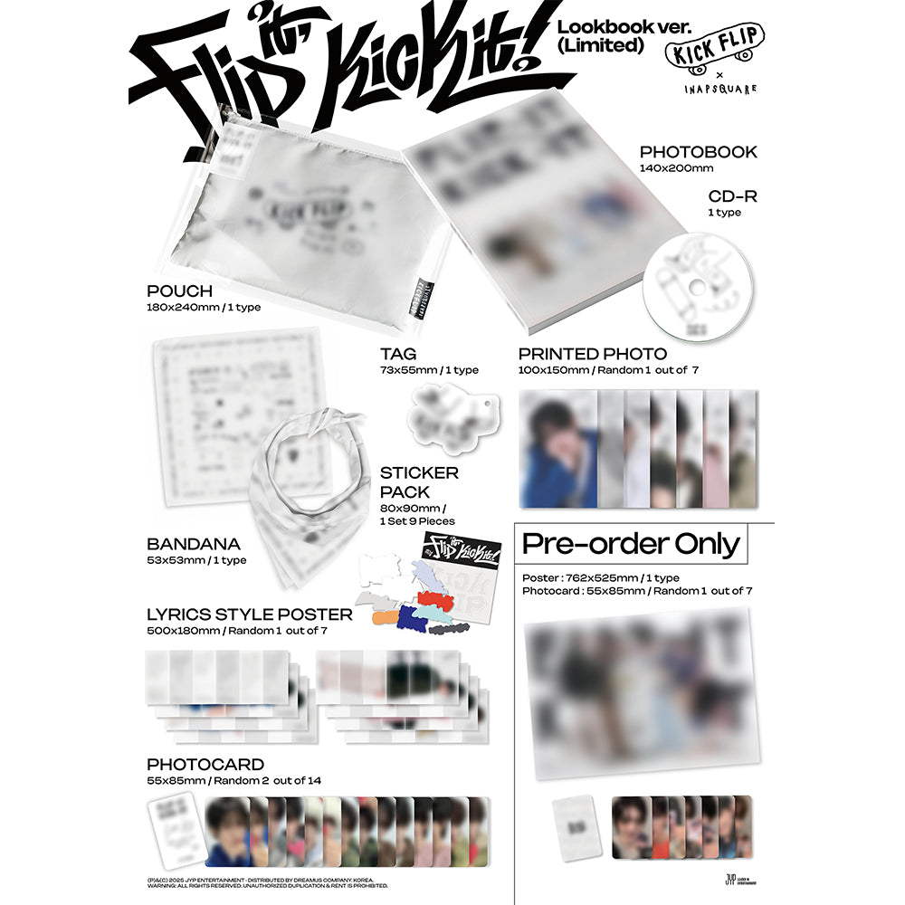 [PRE-ORDER] KICKFLIP - Flip it, Kick it! (Lookbook Ver.)(Limited) 1st Mini Album