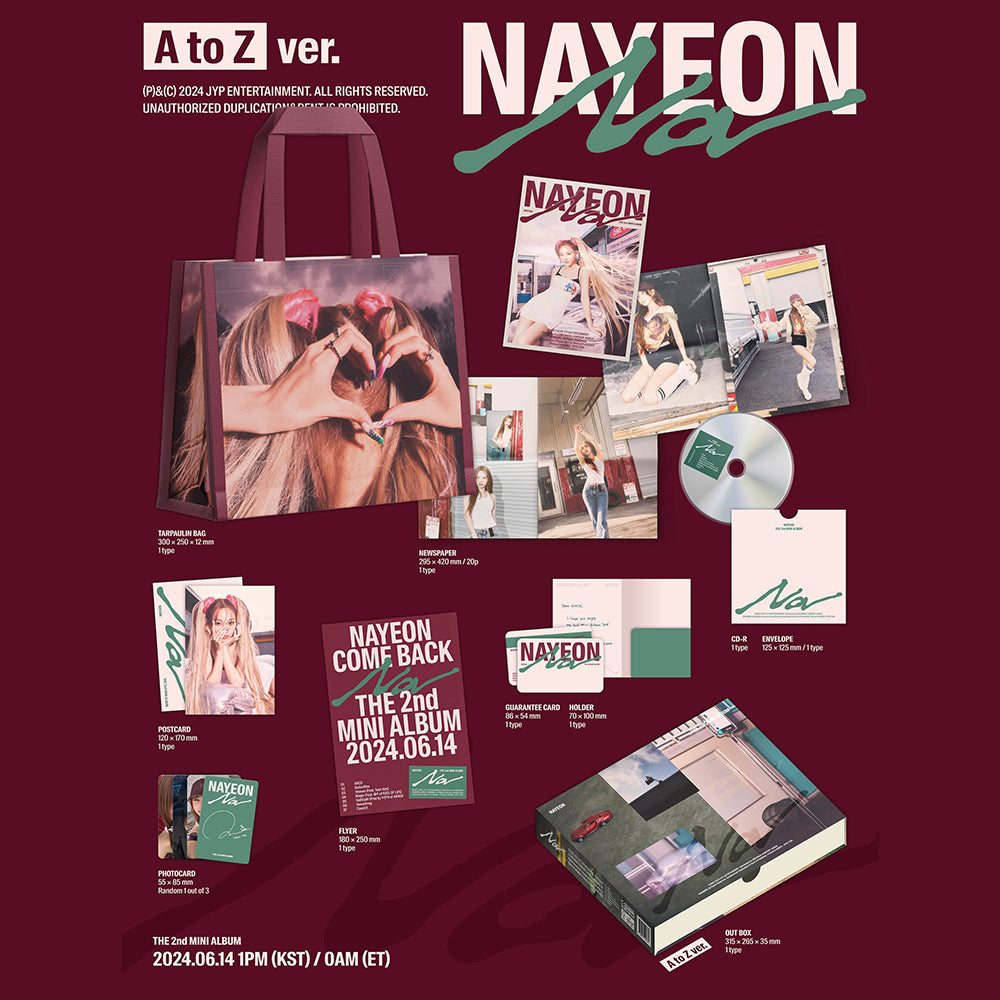 NAYEON - NA (Limited Edition A to Z Ver.) The 2nd Mini Album