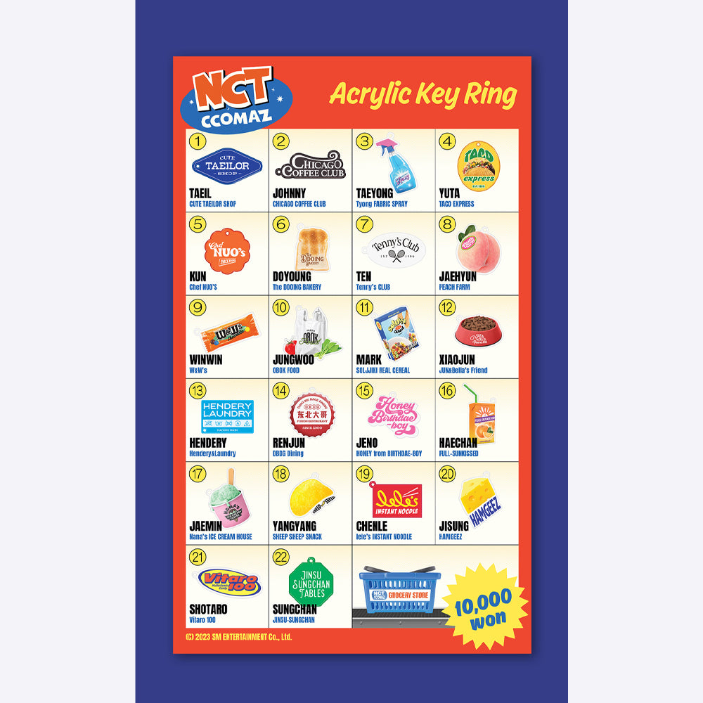 NCT - Acrylic Keyring [NCT CCOMAZ GROCERY STORE 2nd Merchandise