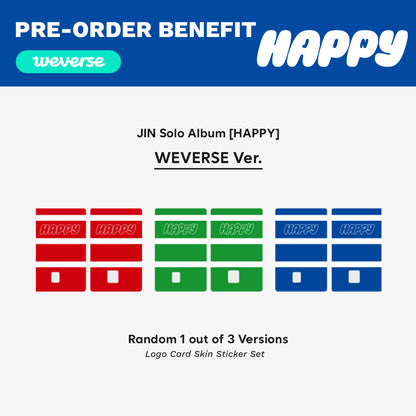 [PRE-ORDER] JIN - HAPPY (Weverse Albums Ver.) 1st Solo Album