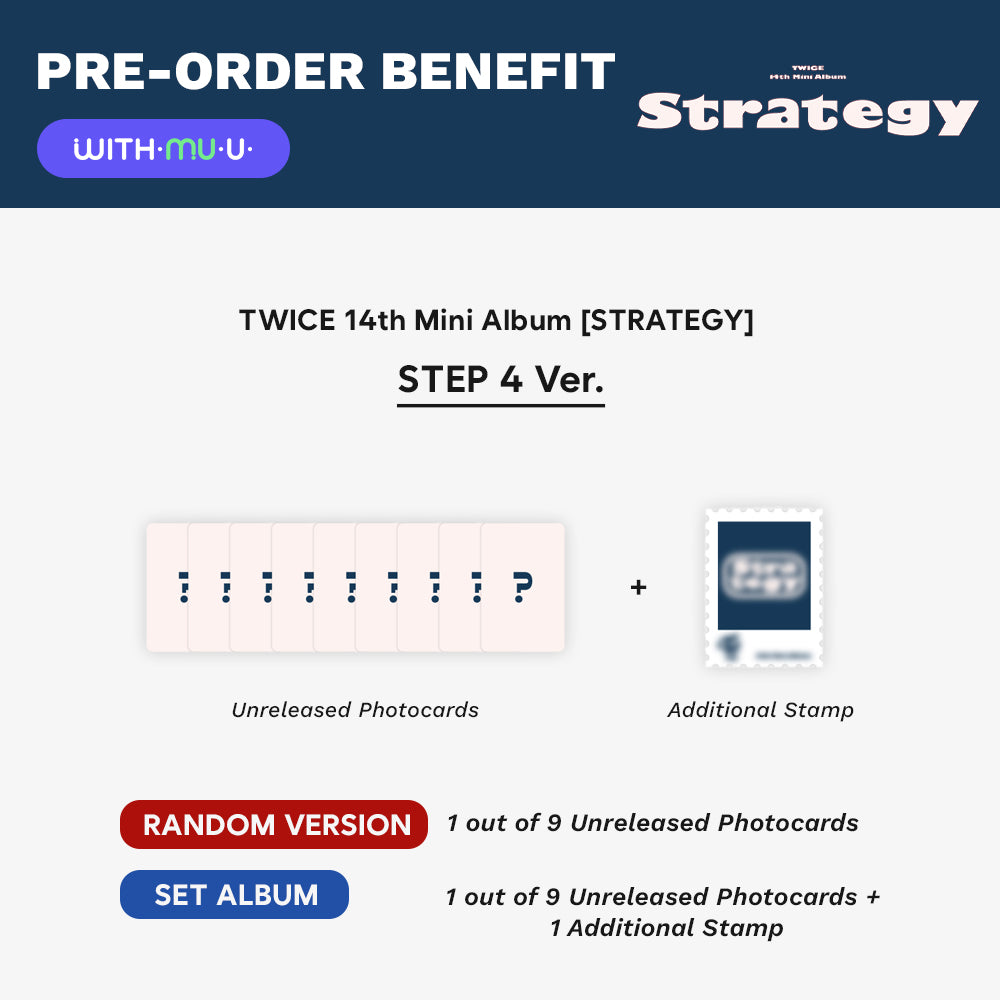 [PRE-ORDER] TWICE - STRATEGY (Step 4 Ver.) 14th Mini Album