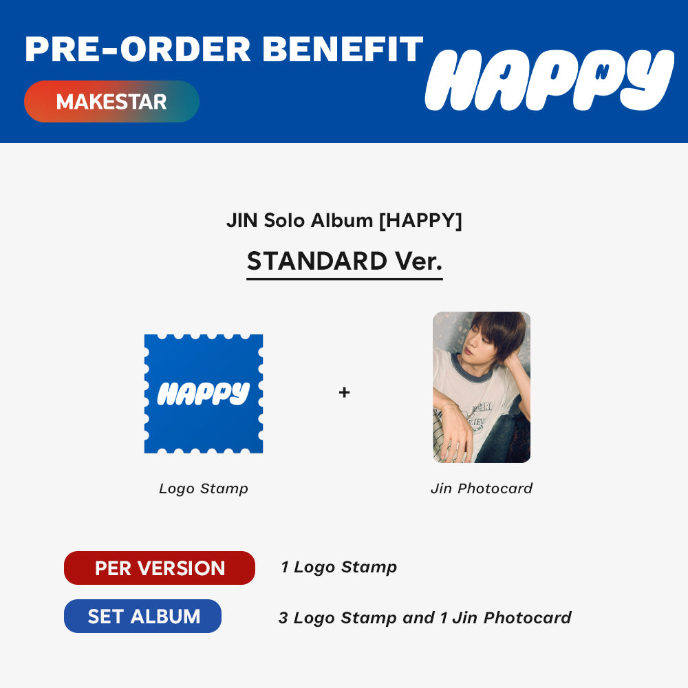 [PRE-ORDER] JIN - Happy (1st Solo Album)