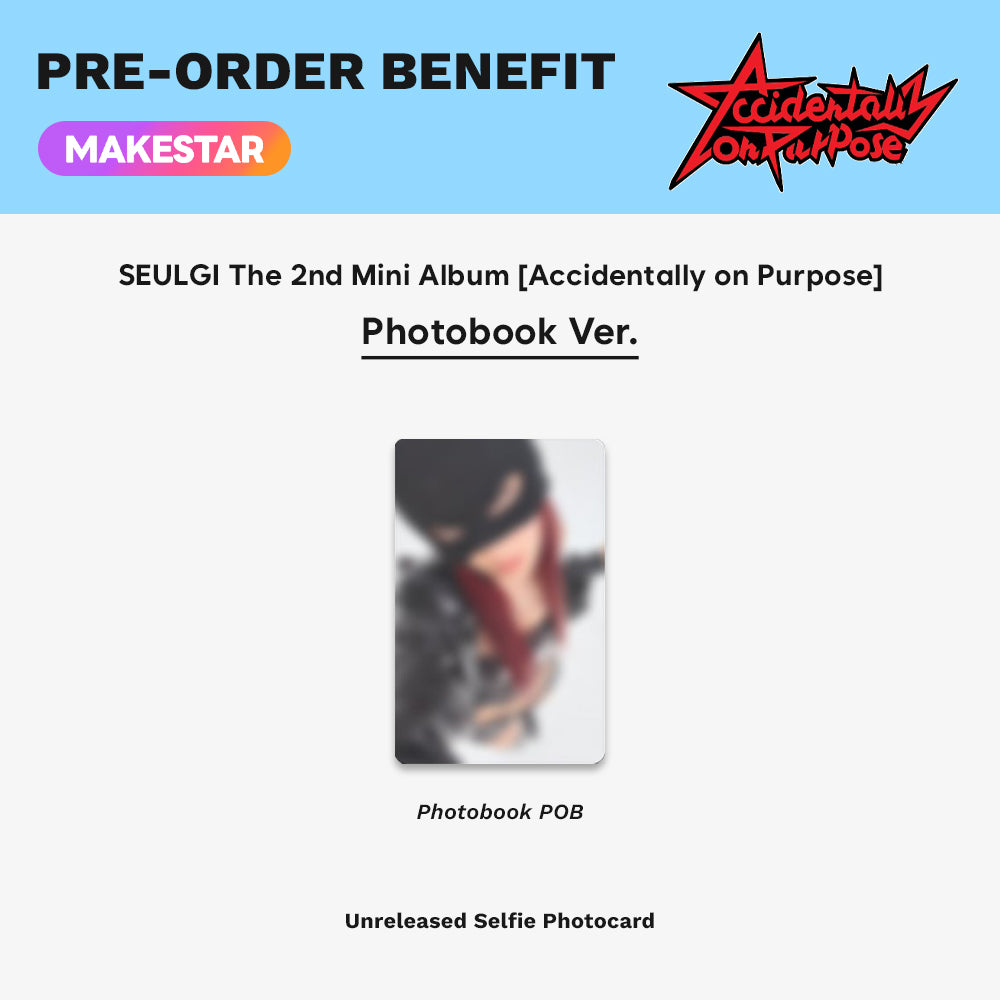 [PRE-ORDER] SEULGI - Accidentally On Purpose (Photobook Version) 2nd Mini Album