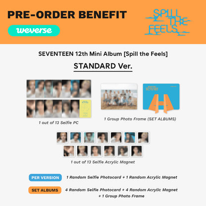 [PRE-ORDER] SEVENTEEN - Spill the Feels (Standard Ver.) with WEVERSE POB