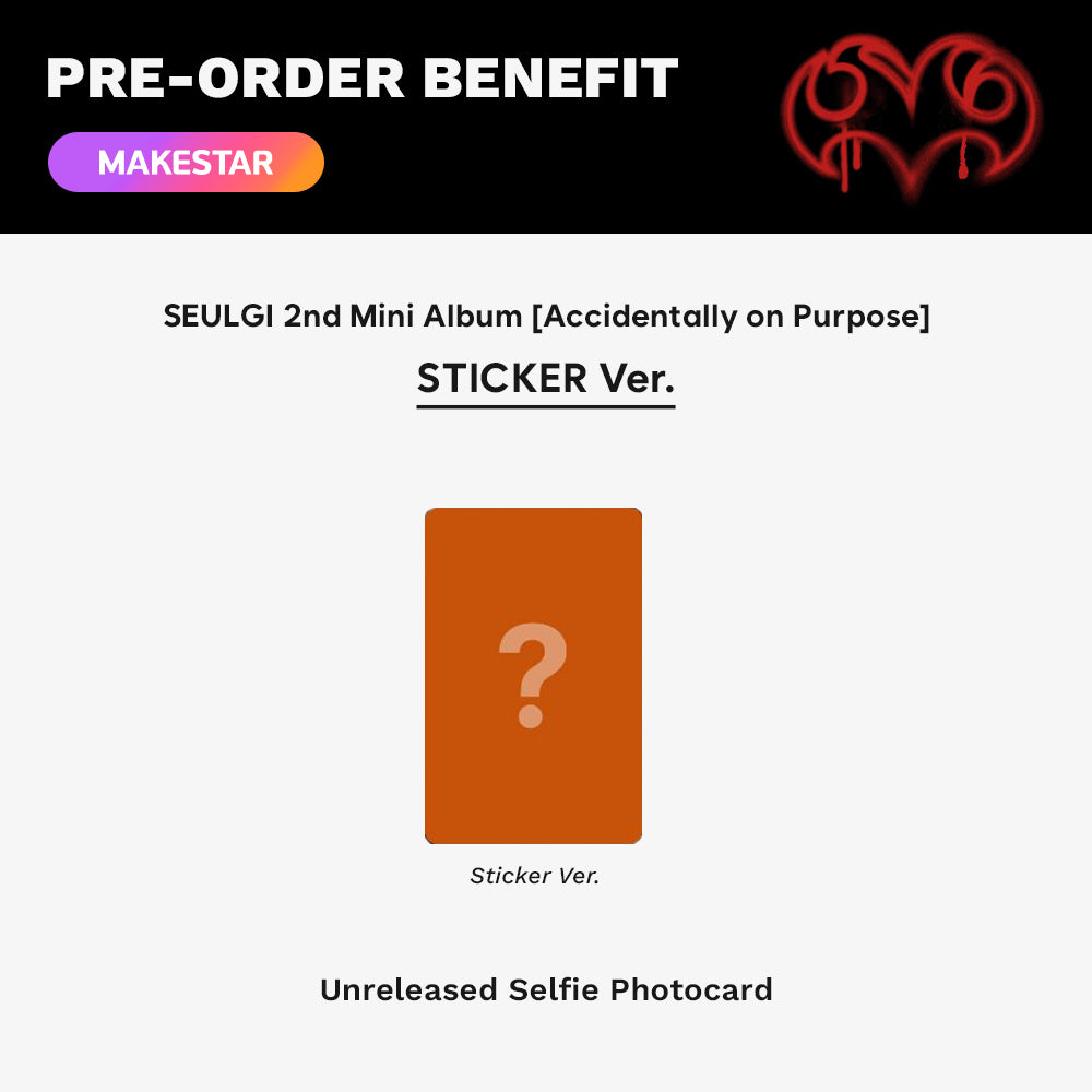 [PRE-ORDER] SEULGI - Accidentally On Purpose (2nd Mini Album) Sticker Version