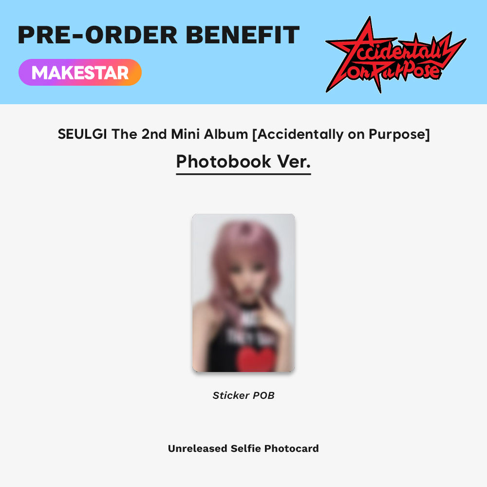 [PRE-ORDER] SEULGI - Accidentally On Purpose (Sticker Version) 2nd Mini Album