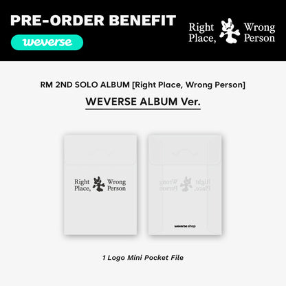 RM - Right Place, Wrong Person (Weverse Albums Ver.) 2nd Solo Album