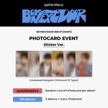 BOYNEXTDOOR - HOW? (Sticker Ver.) 2nd Mini Album