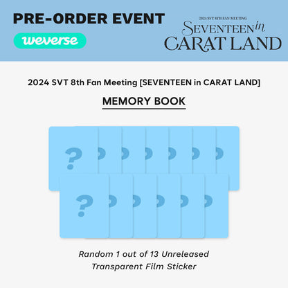 [PRE-ORDER] SEVENTEEN - 2024 SVT 8th Fan Meeting <SEVENTEEN in CARAT LAND> Memory Book+