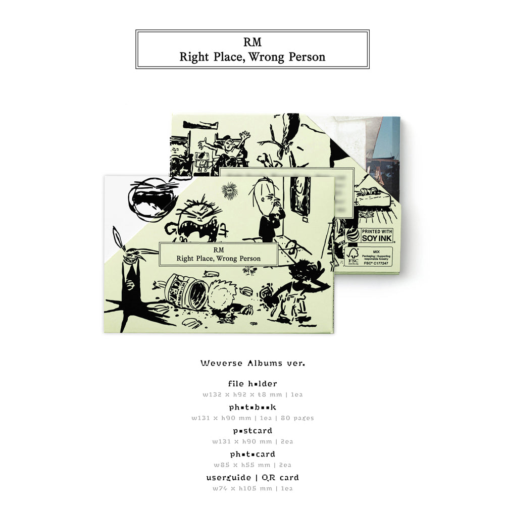 RM - Right Place, Wrong Person (Weverse Albums Ver.) 2nd Solo Album