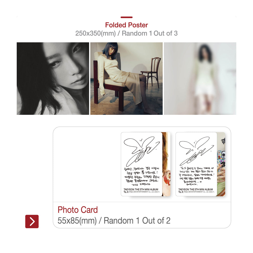 TAEYEON - To. X (To Version) 5th Mini Album