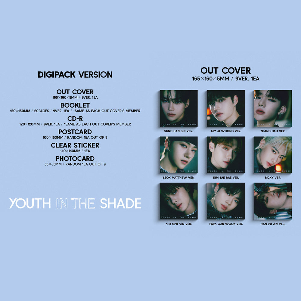 ZEROBASEONE - Youth In The Shade (Digipack Version) 1st Mini Album