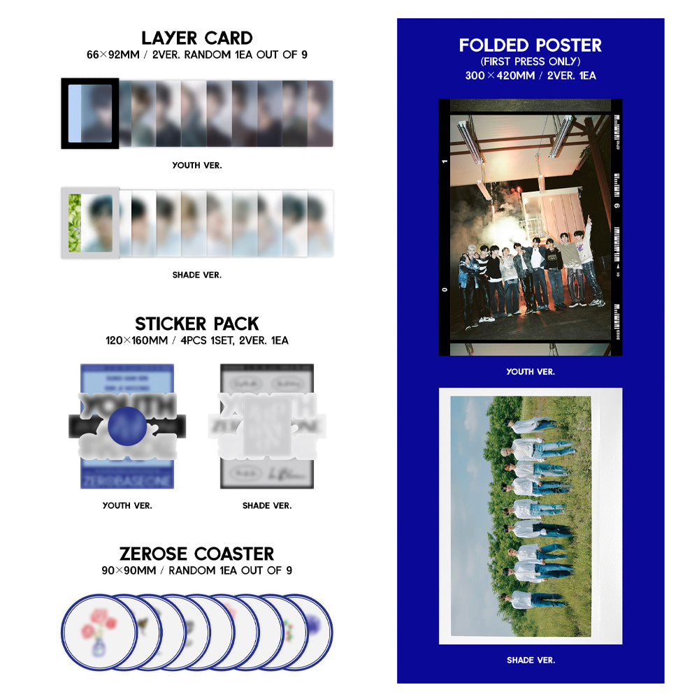 ZEROBASEONE - Youth In The Shade (Art book Version) 1st Mini Album